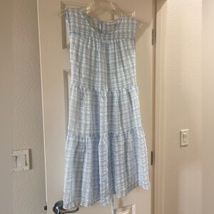 Calvin Klein Light Blue Gingham Dress